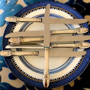 Art Deco Silver Plated Knives